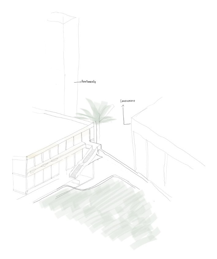 Axonometría del proyecto Rivers Mall
